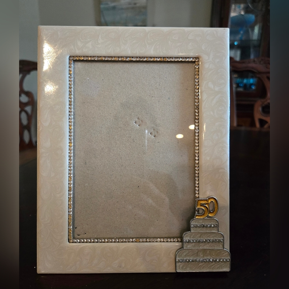 Russ Cream and Gold 50th Anniversary Frame